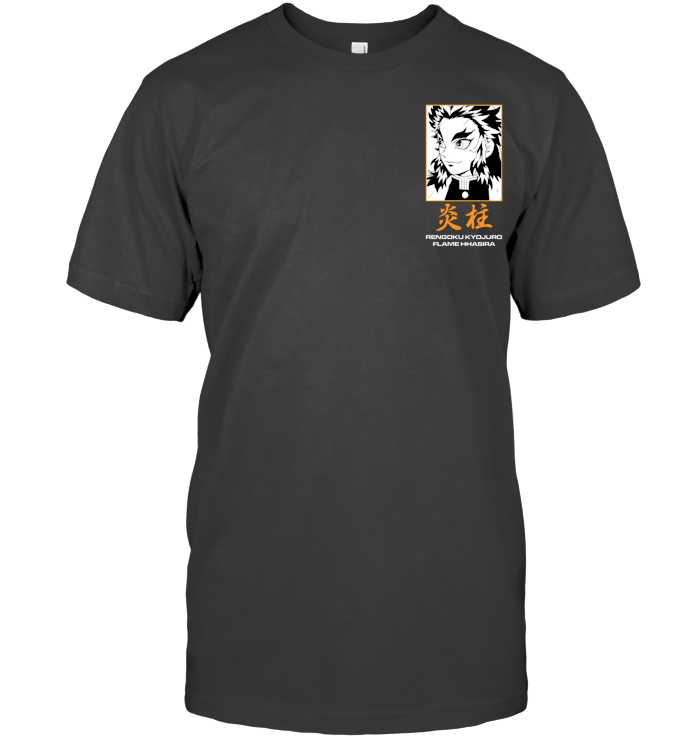 Demon Slayer Kyojuro Rengoku Unisex Tee - ECOBT1369 (Black Shirt)